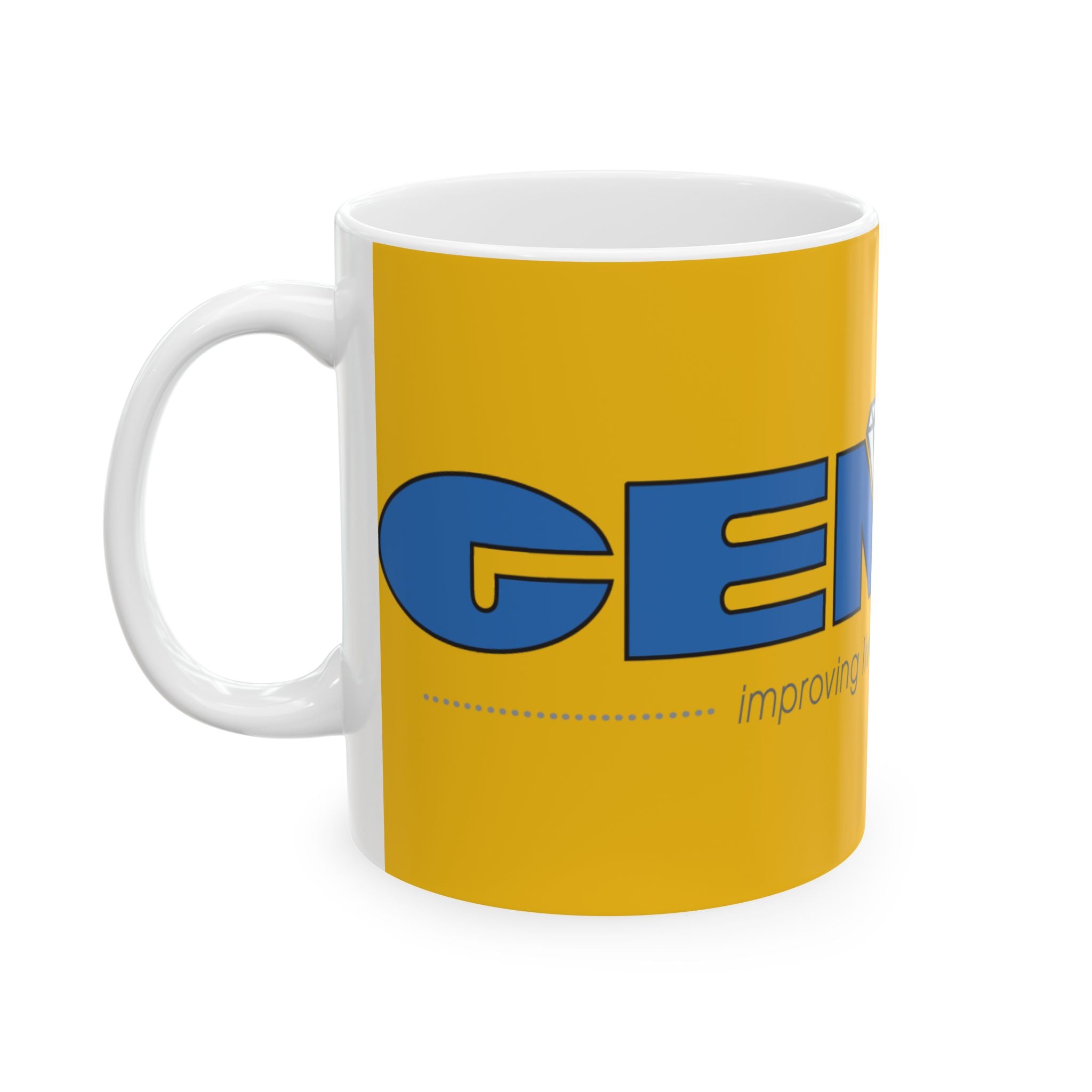 Branded Ceramic Mug - GEM Supply Company Logo Coffee Cup (11oz & 15oz)
