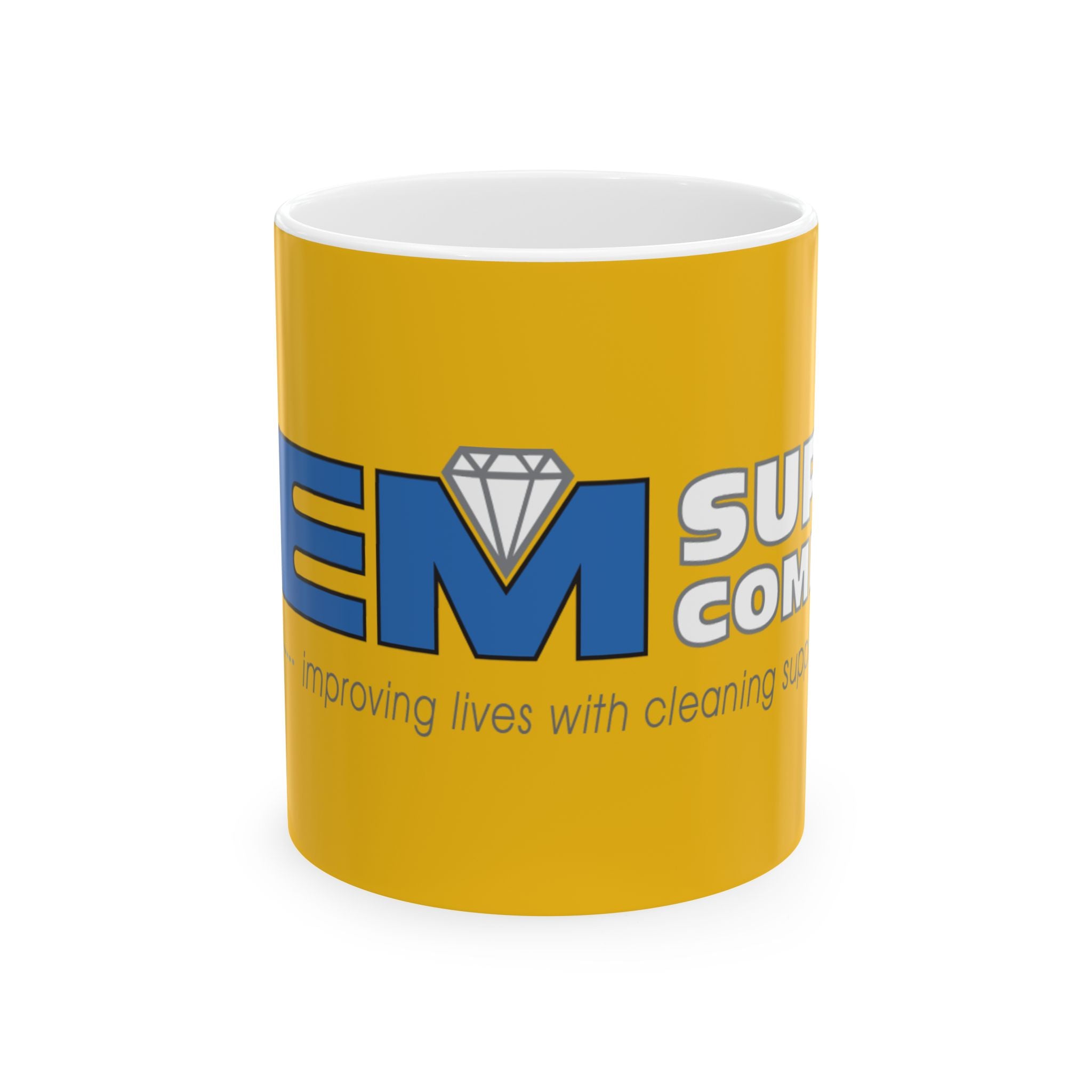 Branded Ceramic Mug - GEM Supply Company Logo Coffee Cup (11oz & 15oz)