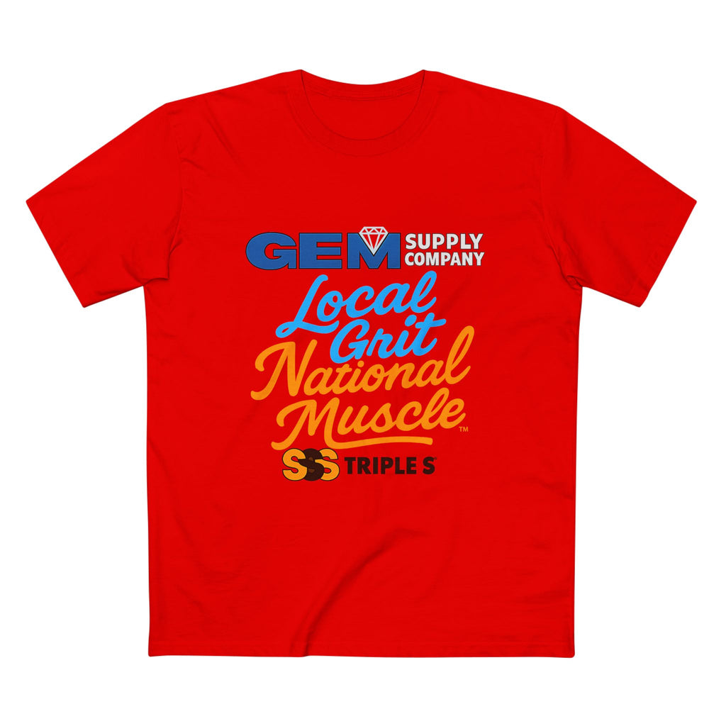 T-Shirt — GEM Supply "Local Grit National Muscle" Graphic Tee