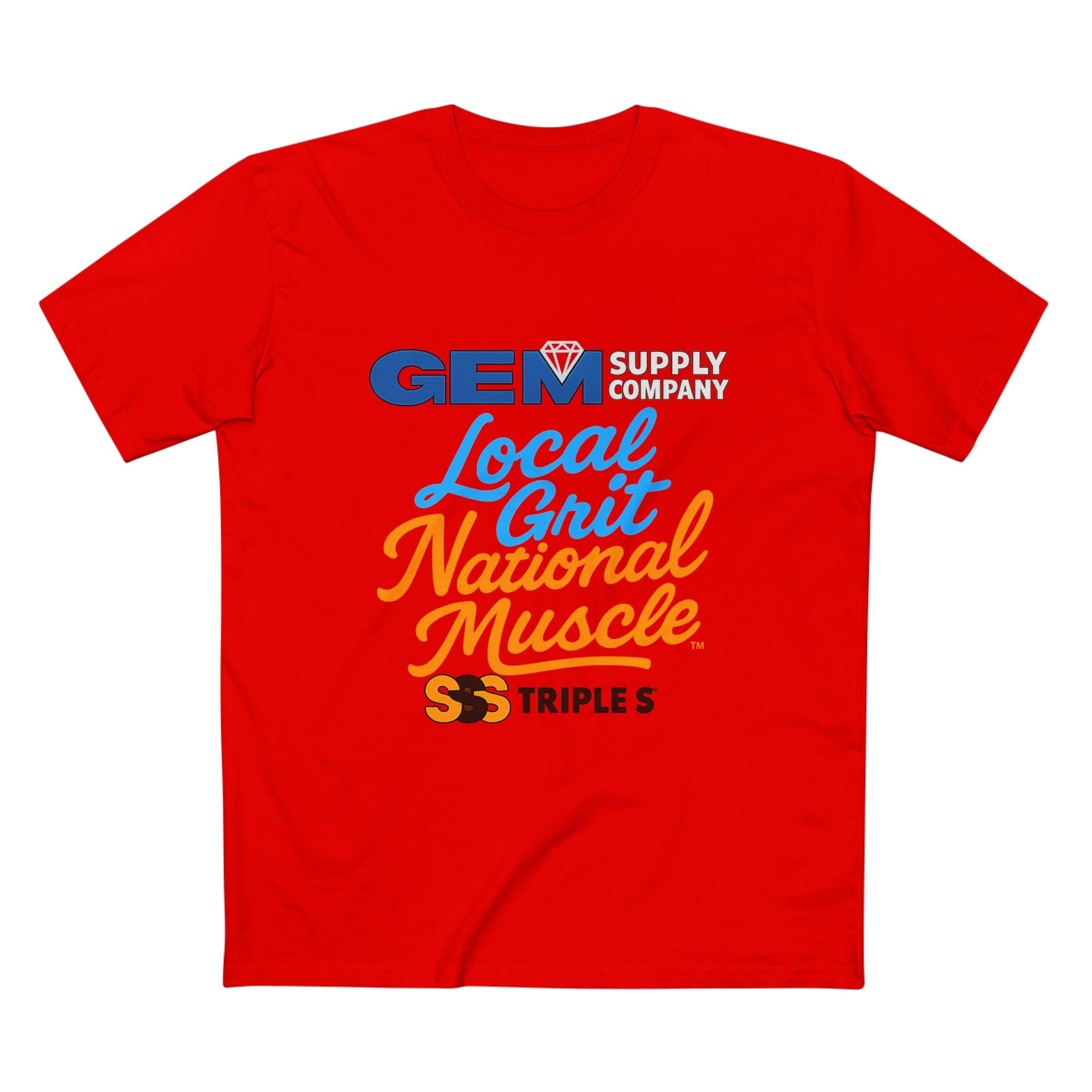 T-Shirt — GEM Supply "Local Grit National Muscle" Graphic Tee